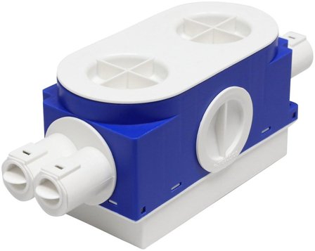 Malmbergs Veggboks Twistline, Dobbelboks Dyp, Stuss 4x16/20mm