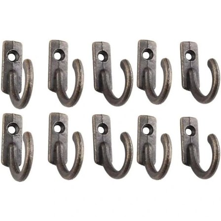 Klæbrige Rock Kroge Skruekrog Vintage Væg Metal Antik Bronze Dørhænger Dekorativ Jul Til Nøgle Tøj Rock Hat 20 stk