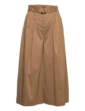 Blended Cotton Culottes With A Belt Brown Esprit Collection