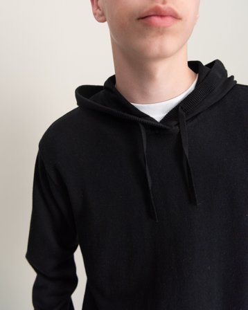 RYVLS Brandon Knit Hoodie Svart Huvtröjor/Hoodies Kille - Kids Brand Store