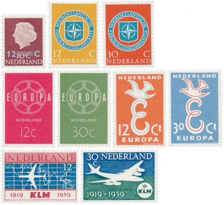 Holland 1958-1959 - NVPH 712-714+720-721+727-730 - Postfrisk