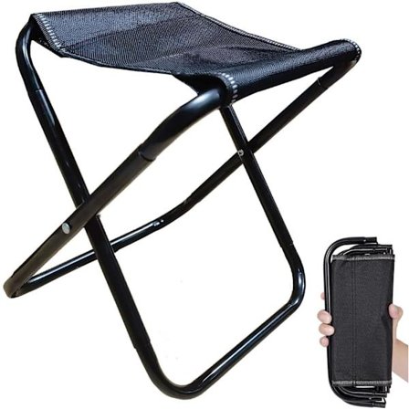 Fällbar pall bärbar sits camping justerbar utomhusfestivalstol ficka