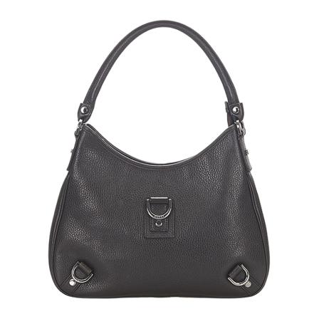 Gucci Vintage, Pre-owned Abbey Leather Shoulder Bag Zwart, Dames, Maat:ONE Size