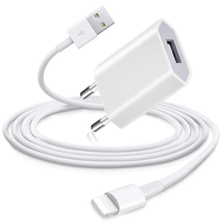 iPhone Laddare 5/6/7/8/X/11/12/13/14 PRO MAX + Lightning Kabel