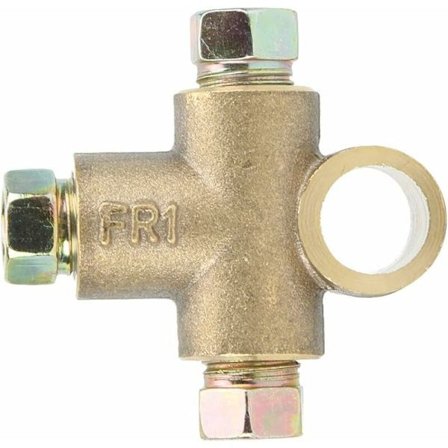 Bromsrör T-koppling Röranslutning T-formad 3-vägsadapter med 3 hanmuttrar Kort union M10 3/16 tum 10mm Slang+Koppling 3-vägs Bromskrets Flexibel