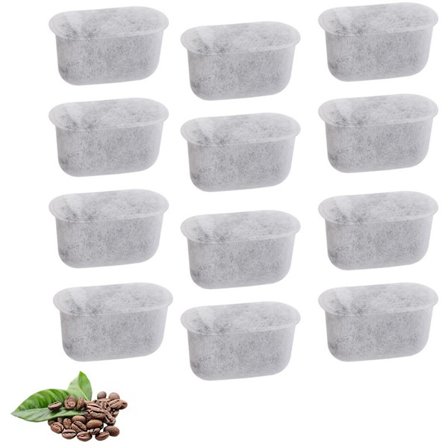 ING 12 kappaleen hiilivesisuodatin uudelleenkäytettävät kahvisuodattimet, vesisuodattimen pohjaosat, vesisuodattimet espressokoneisiin, Cuisinart-