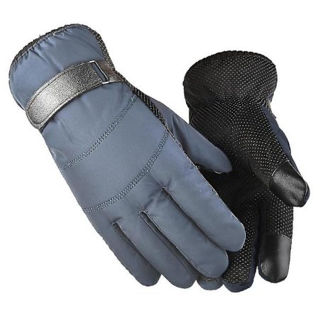 Vand- og kuldebestandige fleece-skihandsker med tykkelse til udendørs brug