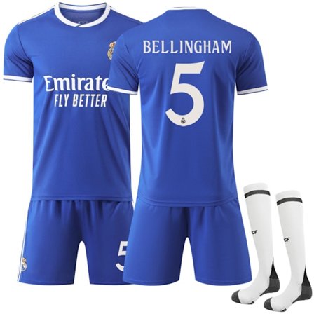 25-26 Real Madrid udebane Børnefodboldsæt nr. 5 BELLINGHAM
