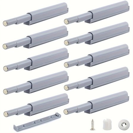 Push to Open Magnetiske Låser Push-Open Magnetiske Fangster Åpner og Lukker Dør med et Enkelt Trykk (10 Stykker)