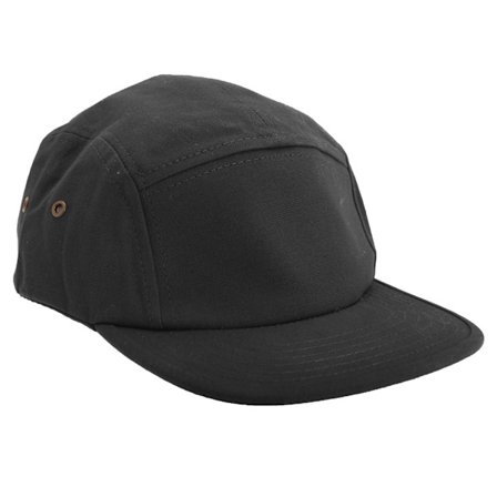 Beechfield Canvas 5 Panel Classic Baseball Cap One Size Black