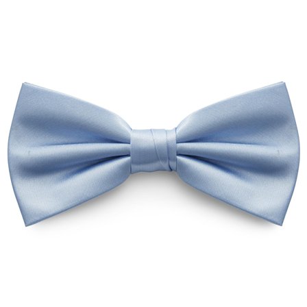 Muszka w lśniącym jasnobłękitnym kolorze Basic dla mężczyzn - Muszki gotowe do noszenia