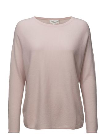 Curved Sweater Pullover Striktrøje Lyserød Davida Cashmere