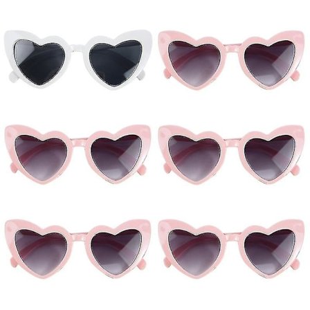 Polttaribileet Aurinkolasit Hää Morsiussuihku Dekor Hen Party Tarvikkeet Morsian Bridesmaid Lahja Sydämenmuotoiset Lasit(5kpl musta)