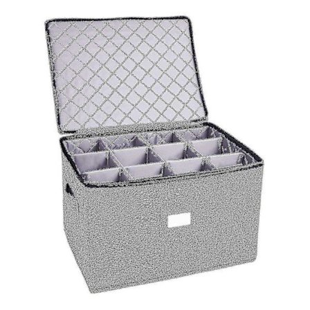 Opbevaring til vinglas til 12 vinglas eller sammenklappelig opbevaringsboks til vin, der også kan bruges til tøj Shlm