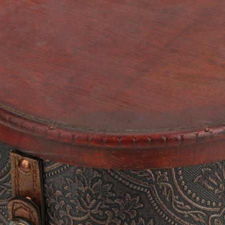 Vintage Rund Skrivebord Te Kake Organizer Tre Oppbevaringsboks Smykkebeholder (B)