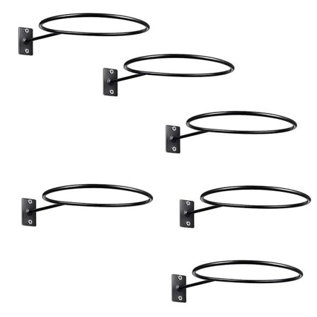 [CA] 6-pack seinään asennettava pallonäyttö pallovarasto palloteline pallonpidike koripallolle jalkapallolle lentopallolle -FA11-