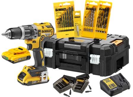 Dewalt DCK796D2T-QW Bore-/skruemaskine med batteri og oplader, Maskiner