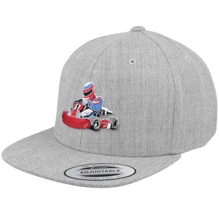 Kiddo Cap - Grey - snapback - Cap - Kids Gokart Racer Heather Grey Snapback - Hatstore