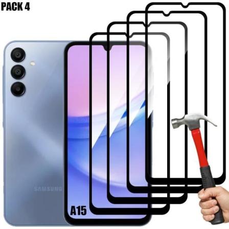 4 fuldt hærdet glas til Samsung Galaxy A15 4G-5G 9H stødsikker skærmbeskytter