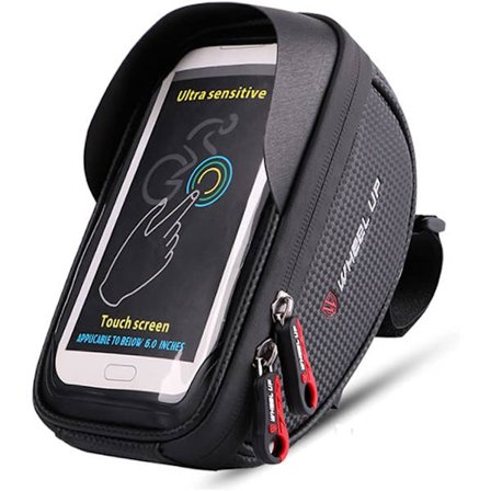 Cykelstyr Taske, Cykel Telefonholder, Vandtæt Cykelramme Toprør Taske Pakketaske Cykel Telefonholder Stativ til iPhone Smartphones op til 6,5 tommer