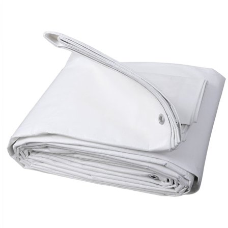 Beskyttende presenning i PE 180g/m² 4x6m, vandtæt, med rustfri ståløjer, presenning til afdækning af træ, byggeri, lastbil