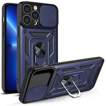 iPhone 13 Pro -kuori rengaskotelolla Hybrid Armor Camshield - Sininen