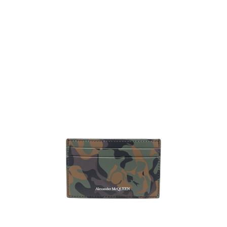 Alexander McQueen, Card Holder Zielony, Mężczyzna, Rozmiar: ONE Size