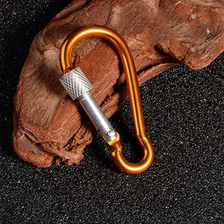 5 stk Outdoor Sports Carabiner Sikkerhetsspenne Nøkkelring GULL