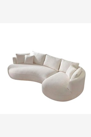 Hanah Home - Hjørnesofa Venedik Right - Hvid - Sofaer med chaiselong - Fra Homeroom