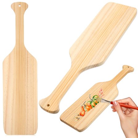 2 stk. solide furu padler, ubehandlede trepadler, Sorority padler for tegning, maling, DIY håndverk