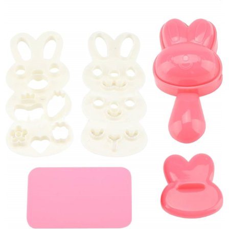 DIY Risbolleform Sød Kanin Sushi Bento Maker Form Fødevaregodkendt Risrulle Bento Form til Sandwich Kager Hjem Køkken Værktøj