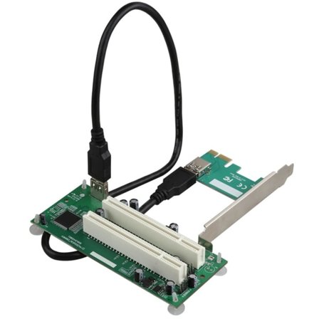 Stasjonært Pci-express Pci-e til Pci-adapterkort Pcie Dual Pci-spor