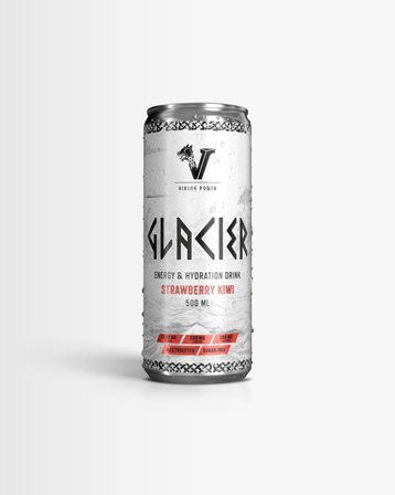 24 x Viking Power Glacier - Energidrik - 500ml - Strawberry Kiwi