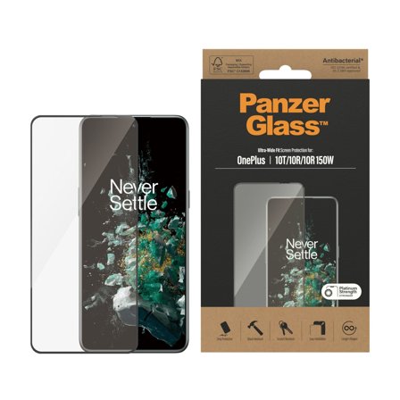 Panzer OnePlus 10T | 10R 150W Ultra-Wide Fit Black Screen Protector PanzerGlass - High quality tempered glass screen protector