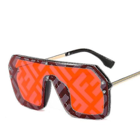 Solglasögon Trendiga F-bokstavs Solglasögon Enstycke Linser För Män Och Kvinnor Mode Personliga Solglasögon Grossist