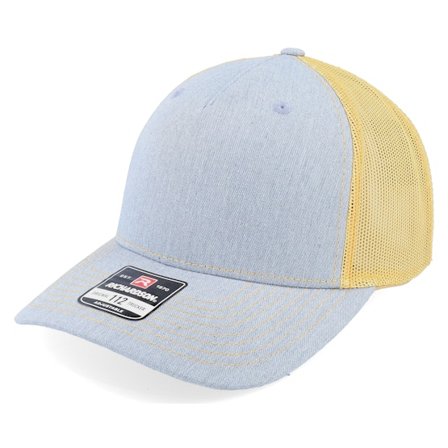Richardson - Grå trucker Caps - 112fp Split Heather Grey/Amber Gold Trucker @ Hatstore