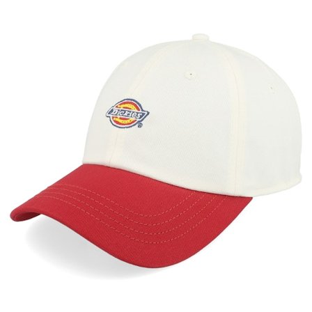 Dickies - Weiss unconstructed Cap - Hardwick 2 Tone Egret White/Red Dat Cap / Unstructured @ Hatstore