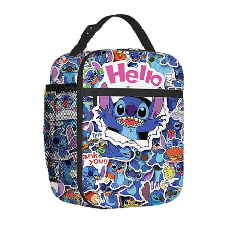 Drenge Piger Stitch Madkasse Bærbar Isoleret Madtaske Genanvendelig Isoleret Madkasse Måltidspose Skole Vandreture Picnic