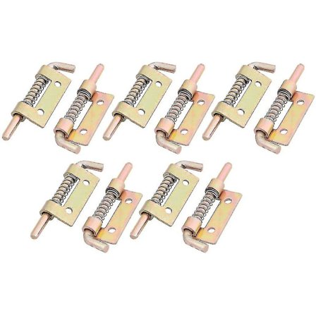 10 st fjäderlås fjäderlås dörrlås lås för möbler skjul grind garage järnfat brons ton 2,2 tum lång