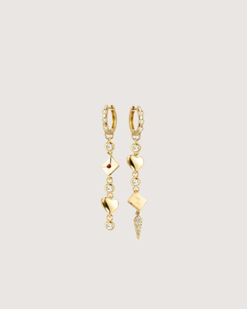 IOAKU LOVE LETTER HOOPS Doré Bijoux Fille - Kids Brand Store