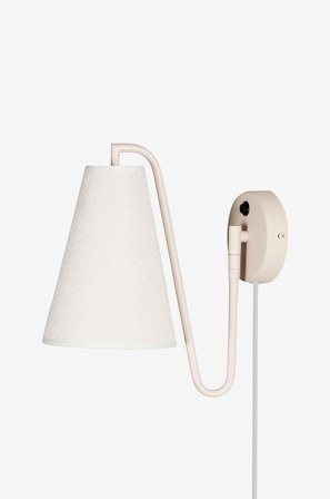 Globen Lighting - Vägglampa Lou Bouclé - Vit - Vägglampor - Från Homeroom