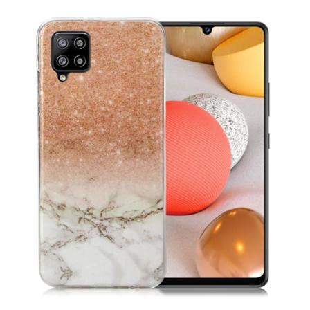 Marble design Samsung Galaxy A42 5G kotelot - Luumu / Valkoinen Marmori Multicolor