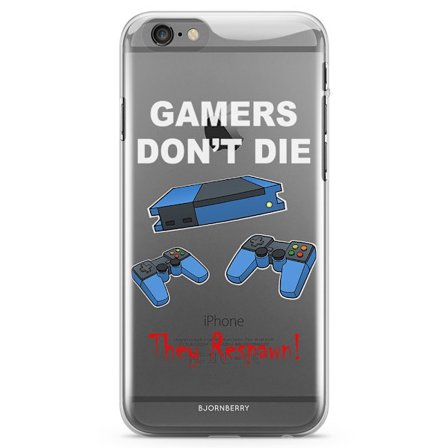Bjornberry iPhone 6 Plus/6s Plus TPU Skal - Gamers Don't Die