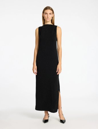 Selected Slfanita Twisted Ankle Dress - Black - XS