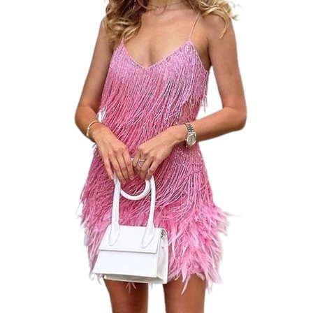 Höyhenhelmikoristeinen Mini Bodycon -mekko, avoin olkapää, ihoystävällinen, täydellinen lahja naisille ja tytöille