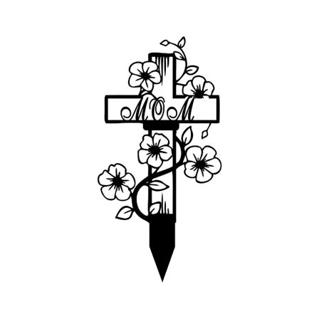 Korsfæstelses mindesmærkeplade Metal udendørs have gravsten indsatser dekoration