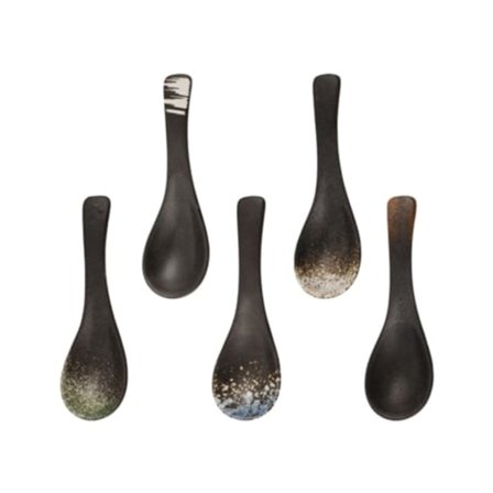 Sæt med 5 keramiske suppeskeer asiatisk bestik TRUYUETY