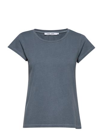 Liss Ss Gd 3174 T-shirt Top Blå Samsøe Samsøe