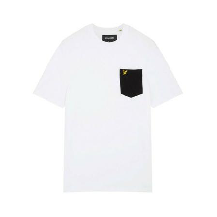 Lyle & Scott, Contrast Pocket T-Shirt Biały, Mężczyzna, Rozmiar: XL