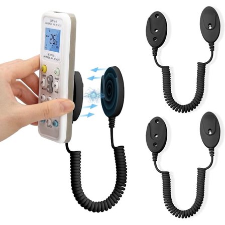 3 stk. fjernkontrollholder magnetisk med spiralkabler 120 cm uttrekkbar fjernkontrollholder magnetisk veggfeste anti-tapt rask adsorpsjon